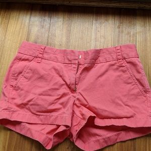 Coral Chino J Crew shorts